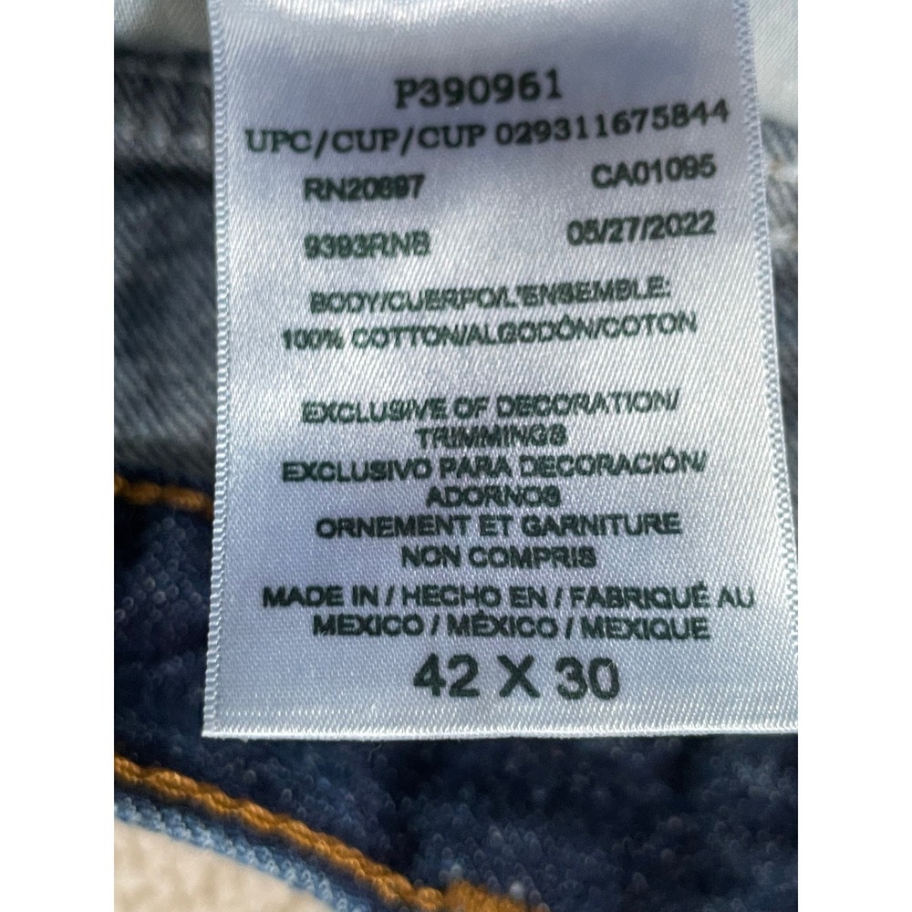 Dickies Mens 42x30 Relaxed Straight Workwear Jeans Dark Wash Blue 43686 Utility - Picture 2 of 15